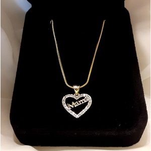 Mother's Day Heart Charm 18K Gold Plated